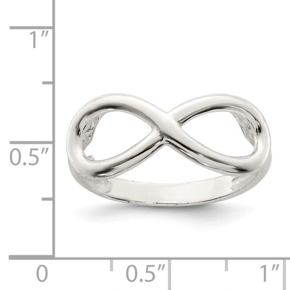 Kazi Luxury Sterling Silver Polished Infinity Ring - image 4
